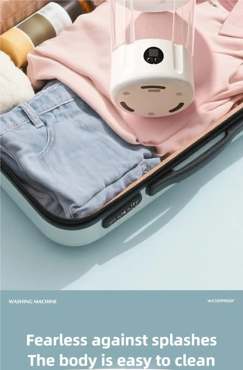 1.5L Portable Mini Washer — Perfect for Socks & Small Clothes Anytime, Anywhere