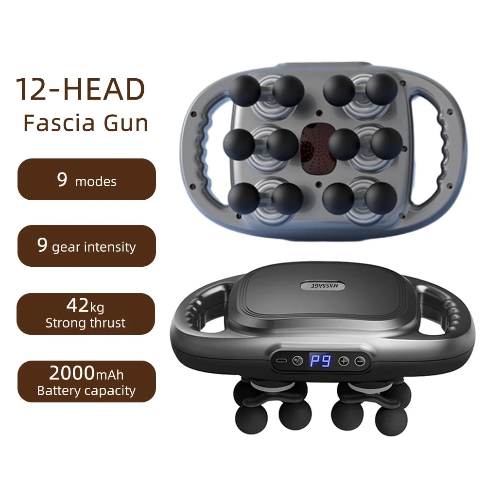 Fascia Gun – 42-Head High-Frequency Vibration Massage Gun | Full Body, Back, Waist, Neck & Shoulder Muscle Massager