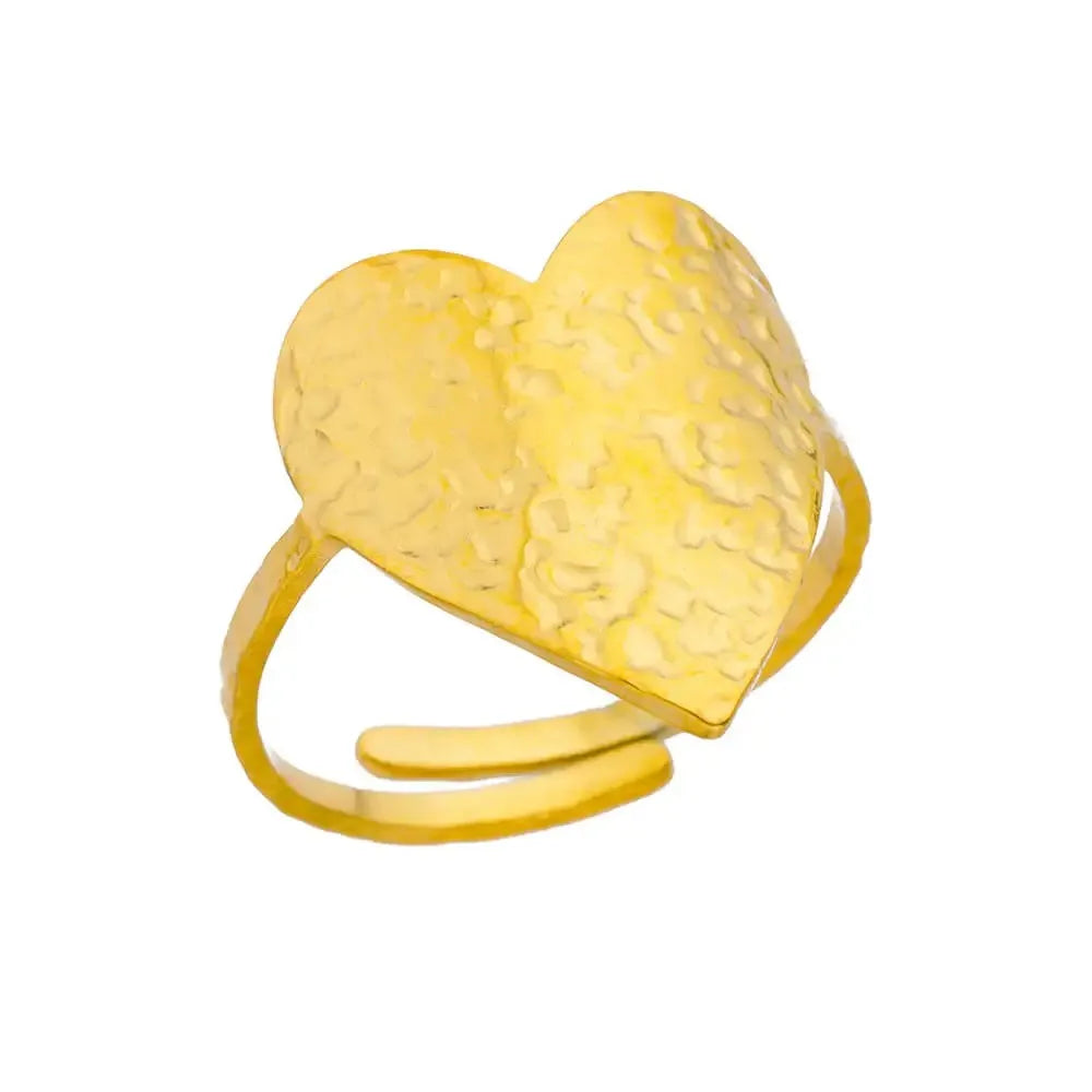 Zircon Little Heart Stainless Steel Ring – Minimalist Dainty Valentine’s Gift for Women