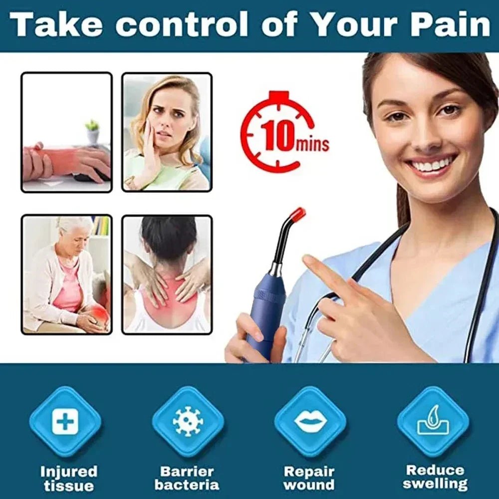 Red Light Therapy Device – Infrared Wand for Cold Sores, Canker Sores & Pain Relief | Multi-Area Treatment (Mouth, Nose, Ear, Knee, Feet, Hands, Ankle)