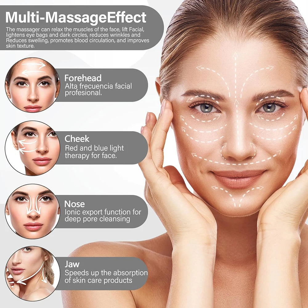 4D EMS Face Massager Roller – Microcurrent Lifting Device for Face, Neck & Eyes