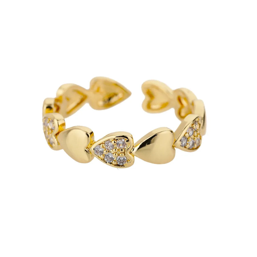 Zircon Little Heart Stainless Steel Ring – Minimalist Dainty Valentine’s Gift for Women