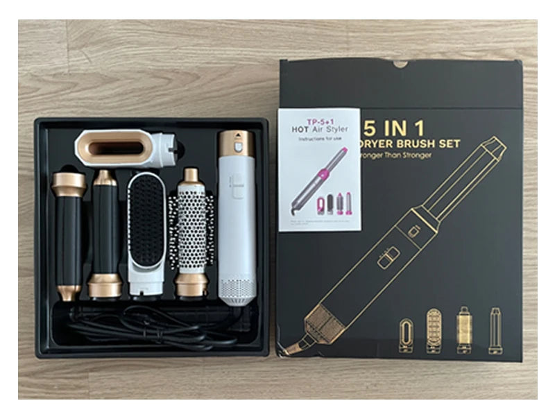 5-in-1 Professional Hair Dryer & Styling Tool – Blow Dryer, Straightener, Curler & Hot Comb