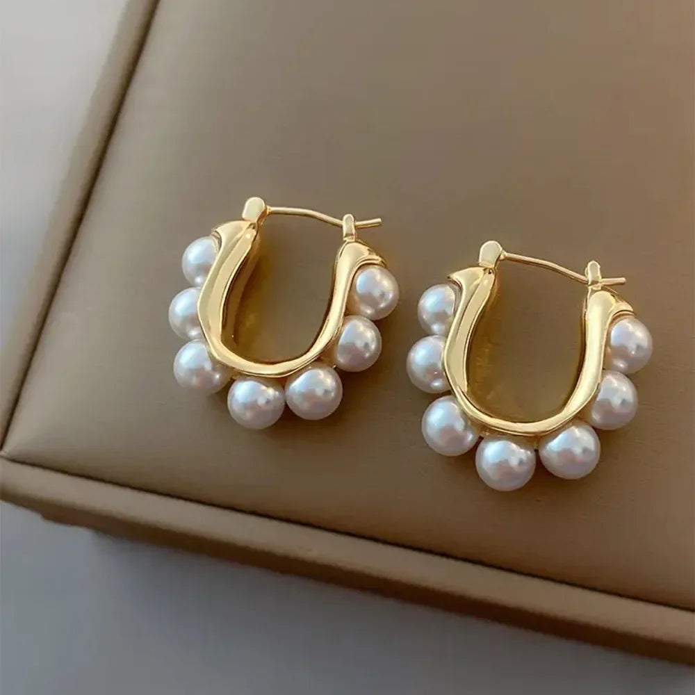 LATS Retro Geometric Hoop Earrings – Irregular Simple Circle Fashion Jewelry for Women