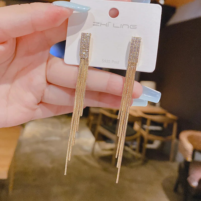 Rectangular Zircon Earrings – Elegant Women’s Wedding Jewelry