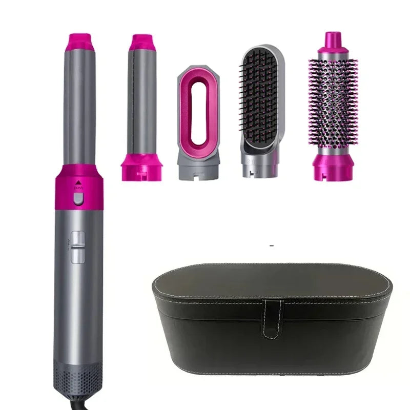 5-in-1 Professional Hair Dryer & Styling Tool – Blow Dryer, Straightener, Curler & Hot Comb