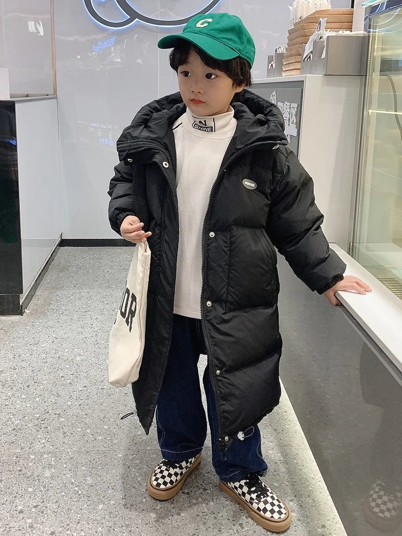 Winter Warm Girls Hooded Puff Jacket – Cotton Lined Zipper Coat, Thick Kids School Outfits 2-14Y