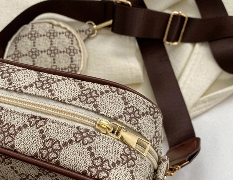 Vintage Pattern Shell Crossbody Bag – Small Luxury Designer Shoulder Purse for Women