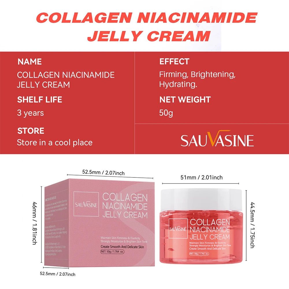 Collagen Jelly Cream – Niacinamide & Hydrolyzed Collagen Moisturizer for Revitalized Skin