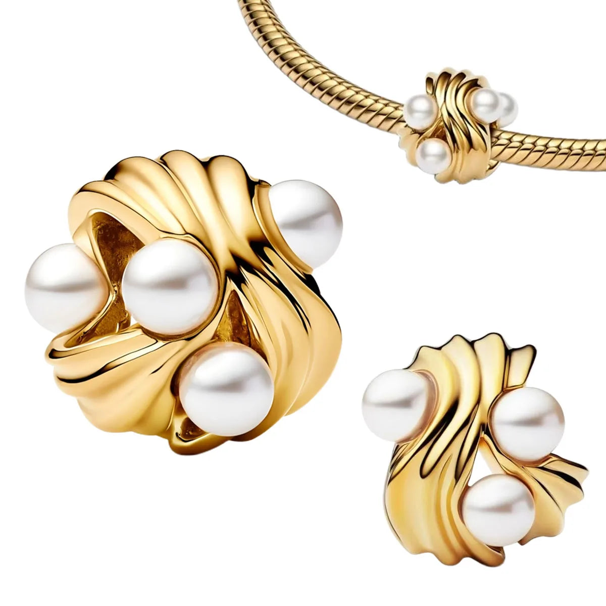 Gold Charms 925 Sterling Silver Beads – Starfish, Octopus & Shell Earrings for Women’s DIY Jewelry