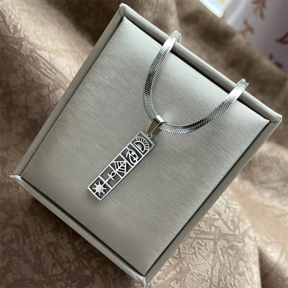 Exaggerated Punk O-Shaped Pendant Necklace – Chunky Stainless Steel Snake Chain for Men & Women