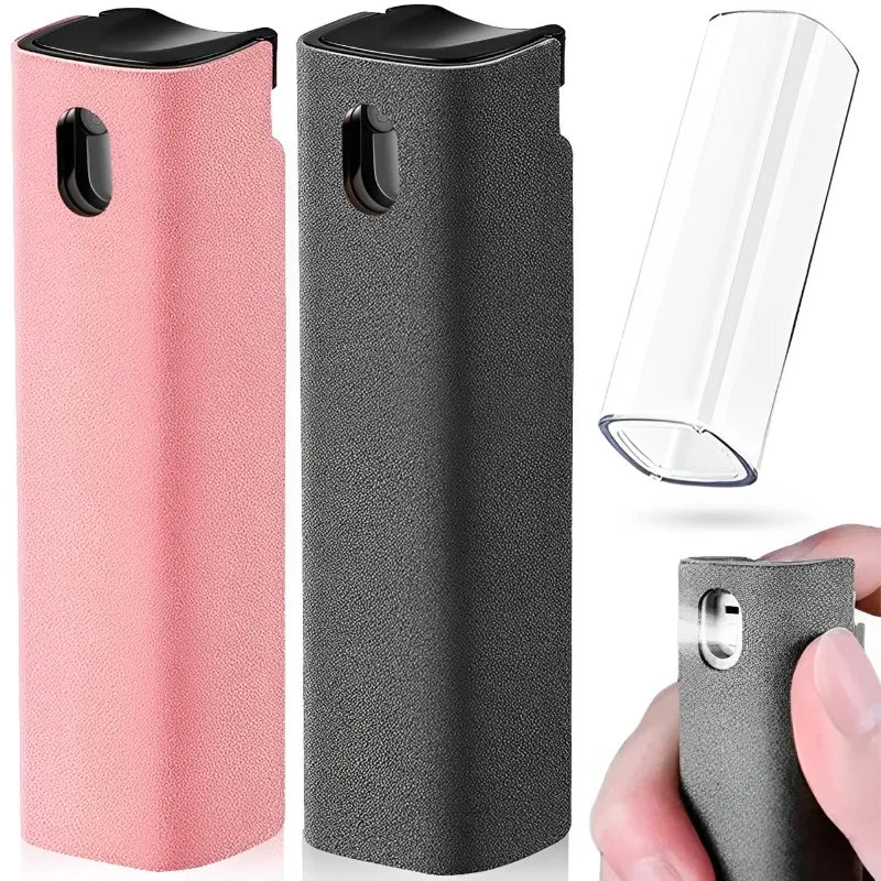 Microfiber Screen Cleaner Spray Bottle – Portable Press-Type Tool for Phone, Tablet & Laptop Screens (Empty, No Liquid)