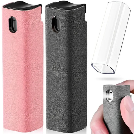 Microfiber Screen Cleaner Spray Bottle – Portable Press-Type Tool for Phone, Tablet & Laptop Screens (Empty, No Liquid)