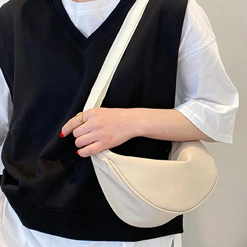 Women’s Dumpling Shoulder Bag – Crossbody Fashion Handbag with Zipper