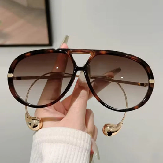 Luxury Oversized Pilot Sunglasses – Vintage Punk Double Bridge for Women & Men 2025