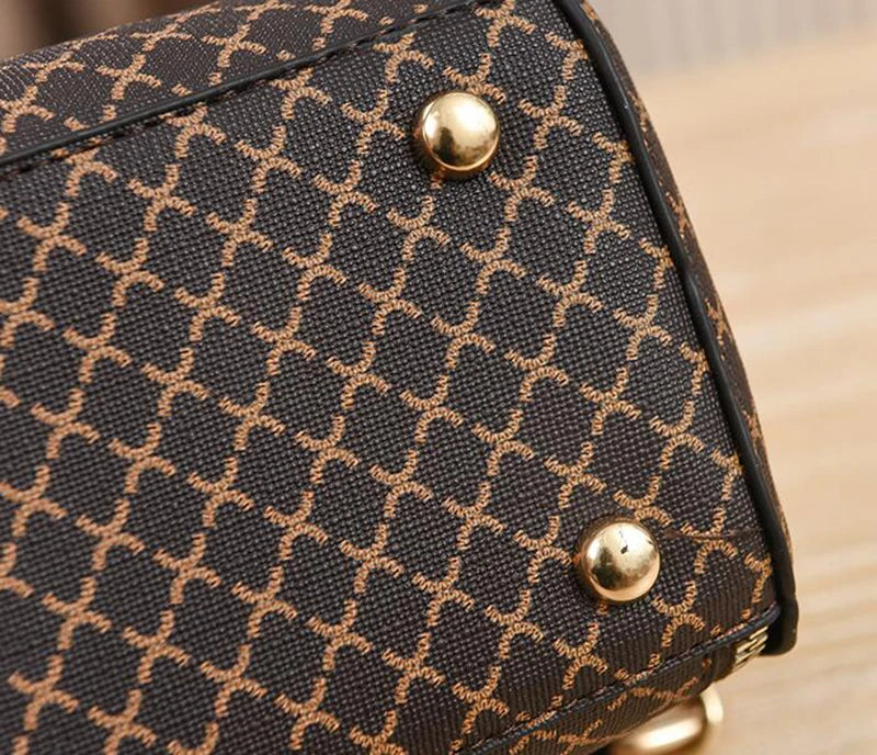 Luxury Check Print Bucket Bag – Large Capacity Shoulder & Crossbody Handbag for Women