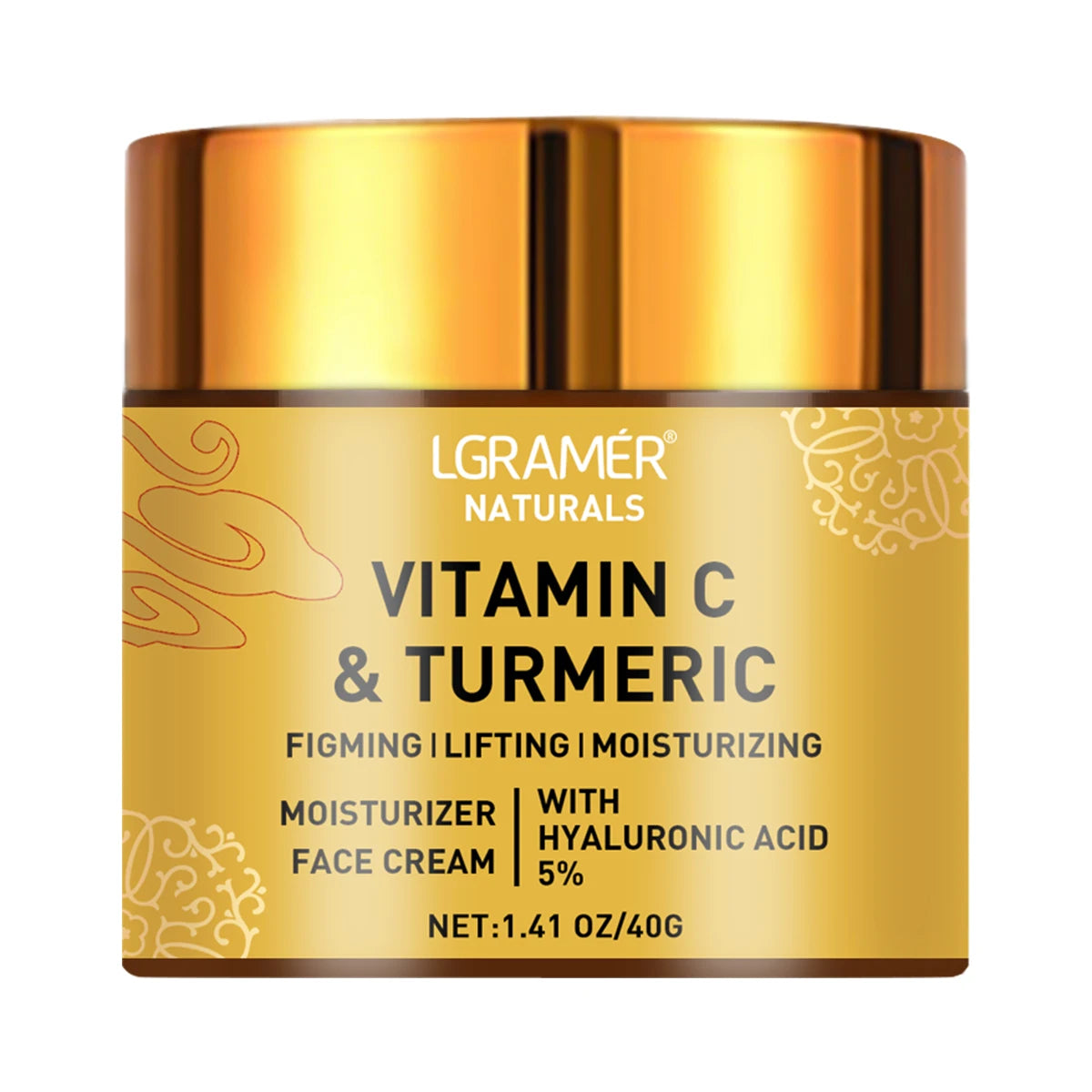 Turmeric & Vitamin C Face Cream – Retinol, Hyaluronic Acid | Moisturizing, Firming, Brightening, Repairing & Whitening Skincare