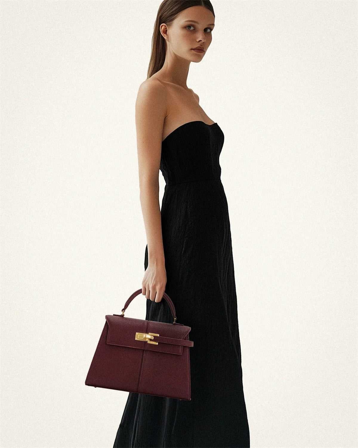 JW PEI Elise Burgundy Handbag – 2025 Designer Large Square Crossbody for Women