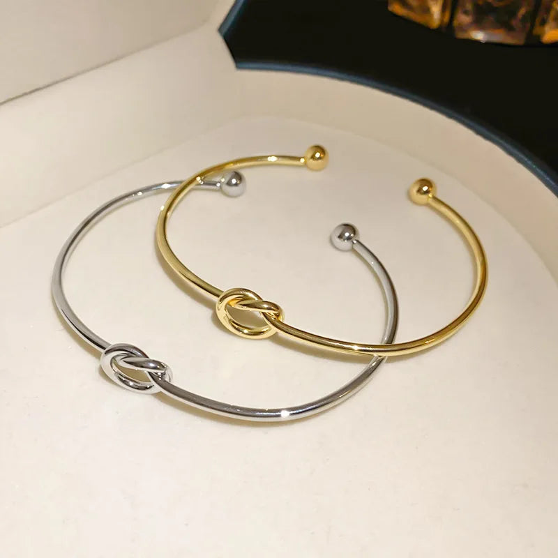 Vintage Woven Twist Stainless Steel Bracelets – Men's & Women's Goth Streetwear Jewelry