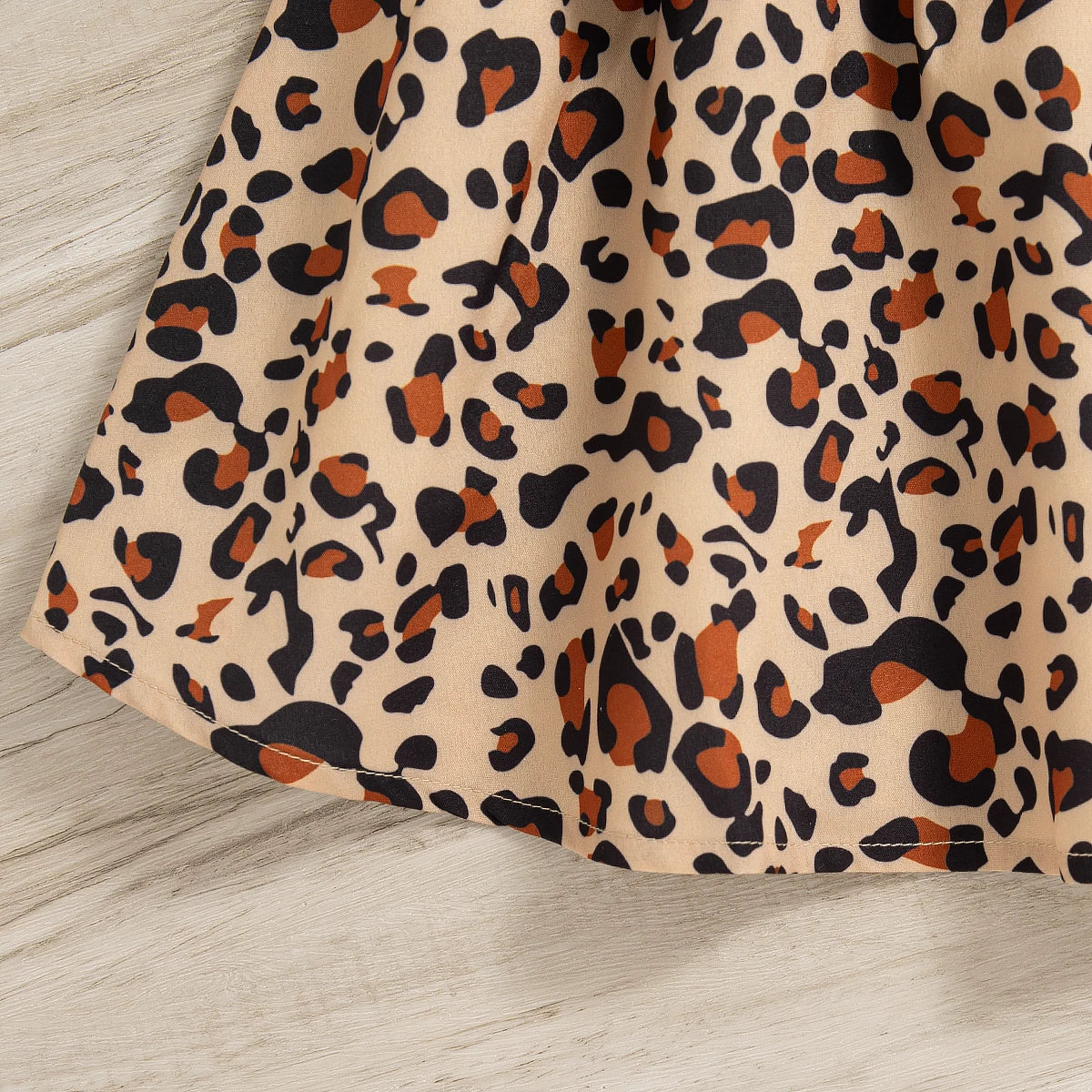 Baby Girl Leopard Print Dress – Bow Detail Suspender Party Outfit