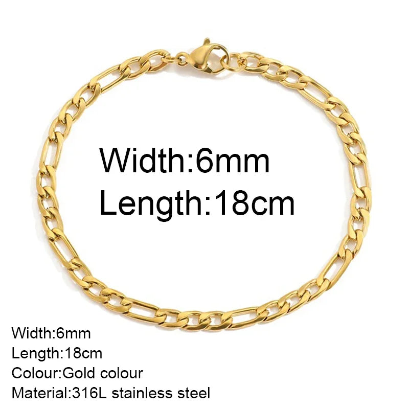 Gold Stainless Steel Twist Cuban Chain Bracelet – Women’s Jewelry Gift
