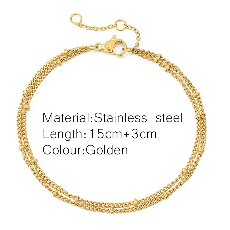 Gold Stainless Steel Twist Cuban Chain Bracelet – Women’s Jewelry Gift