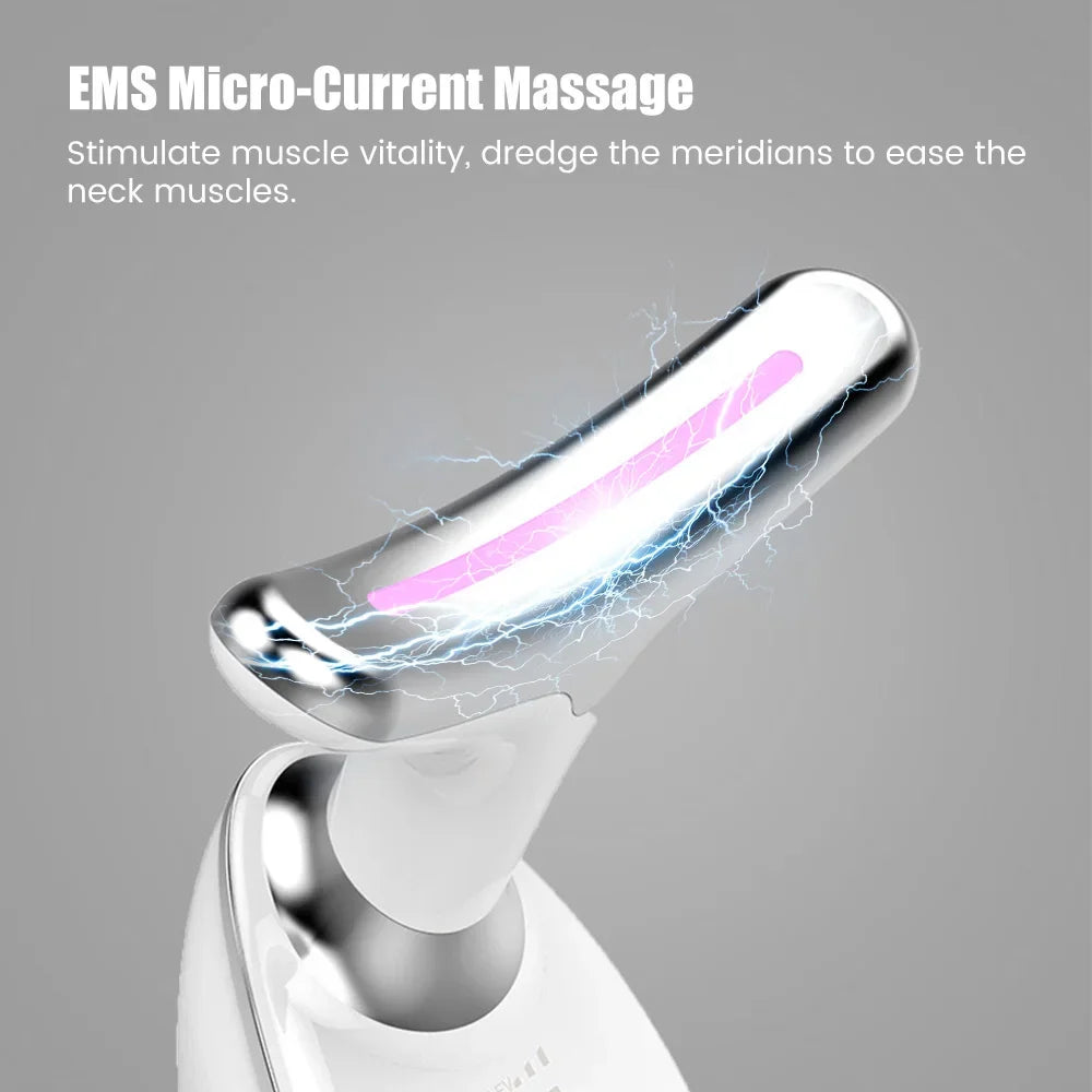 Face & Neck Lift Beauty Device – EMS Facial Massager with LED Light Therapy for Double Chin Removal, Skin Rejuvenation, Tightening & Anti-Wrinkle Care