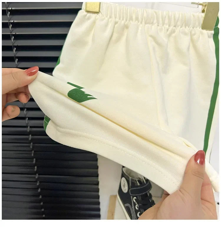 Kids Cotton Summer Set – Short Sleeve Tops & Shorts for Girls & Boys
