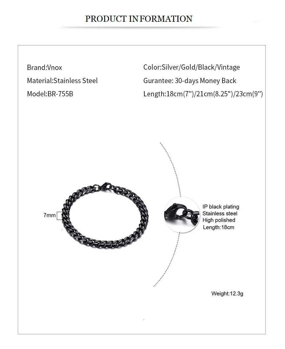 Stainless Steel Cuban Link Bracelet – Mens & Womens Unisex Jewelry