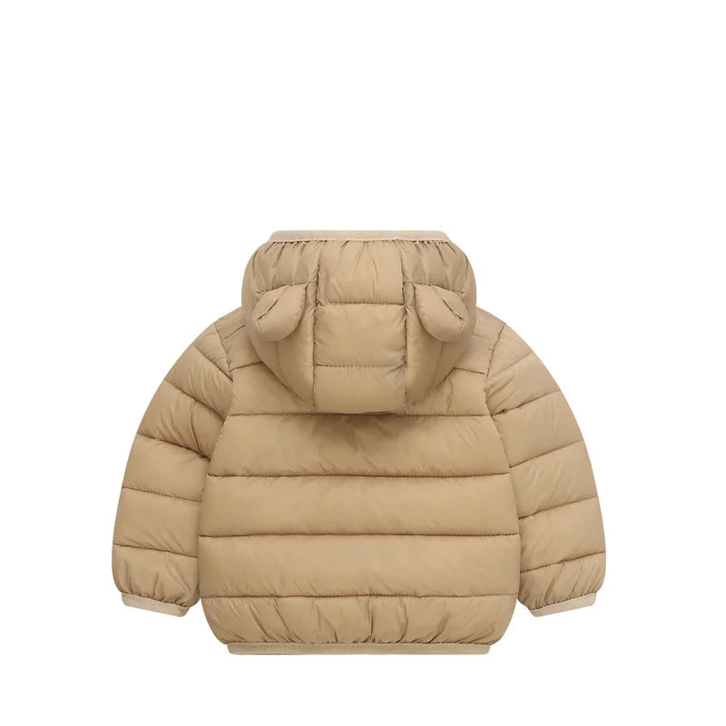 2025 Kids Hooded Cotton Jacket – Boys & Girls Winter Thick Warm Zipper Coat 2-6Y