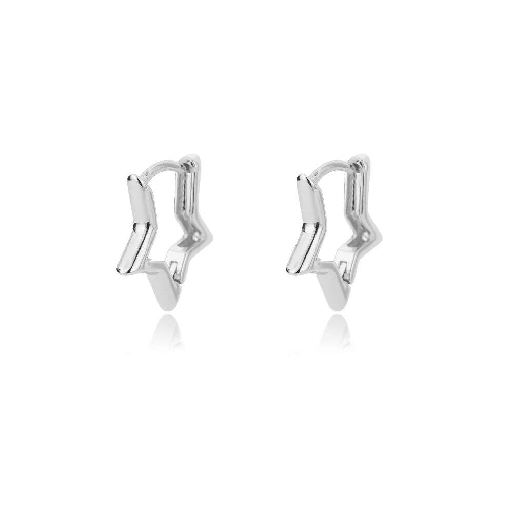 Gold Heart Zircon Hoop Earrings – Waterproof Stainless Steel Jewelry