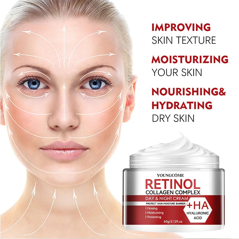 Retinol Collagen Moisturizing Cream – Deep Hydration & Skin Repair, Anti-Aging Face Cream for Dry & Mature Skin