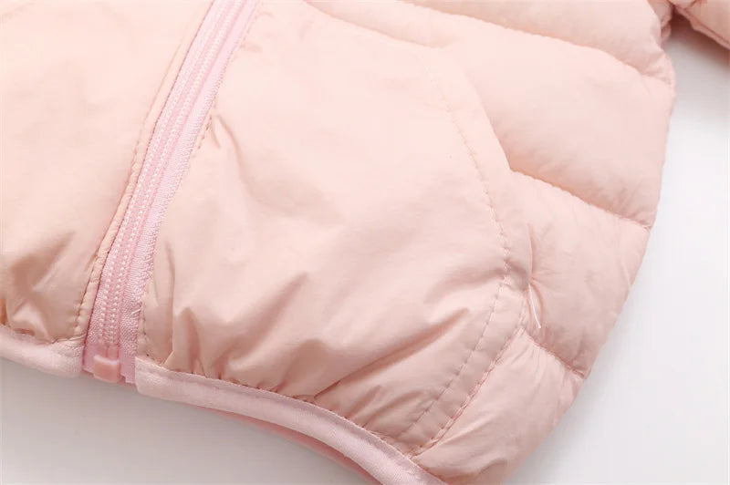 2025 Kids Hooded Cotton Jacket – Boys & Girls Winter Thick Warm Zipper Coat 2-6Y