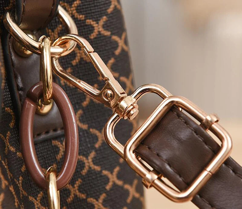 Luxury Check Print Bucket Bag – Large Capacity Shoulder & Crossbody Handbag for Women