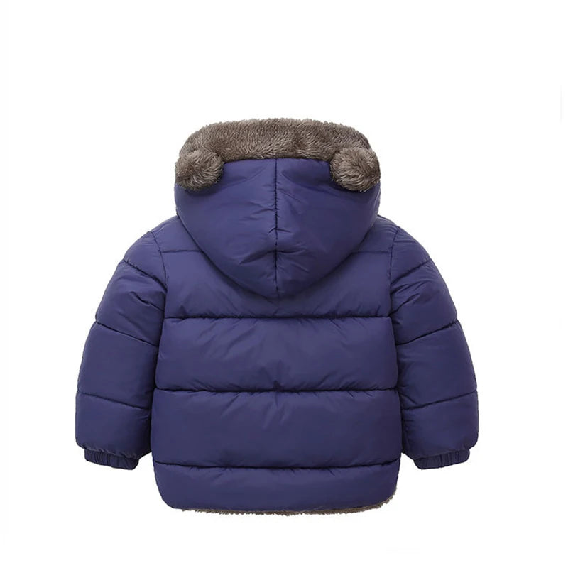 inter Baby Jacket – Cute Cartoon Hooded Warm Coat 2–6Y Kids Outerwear