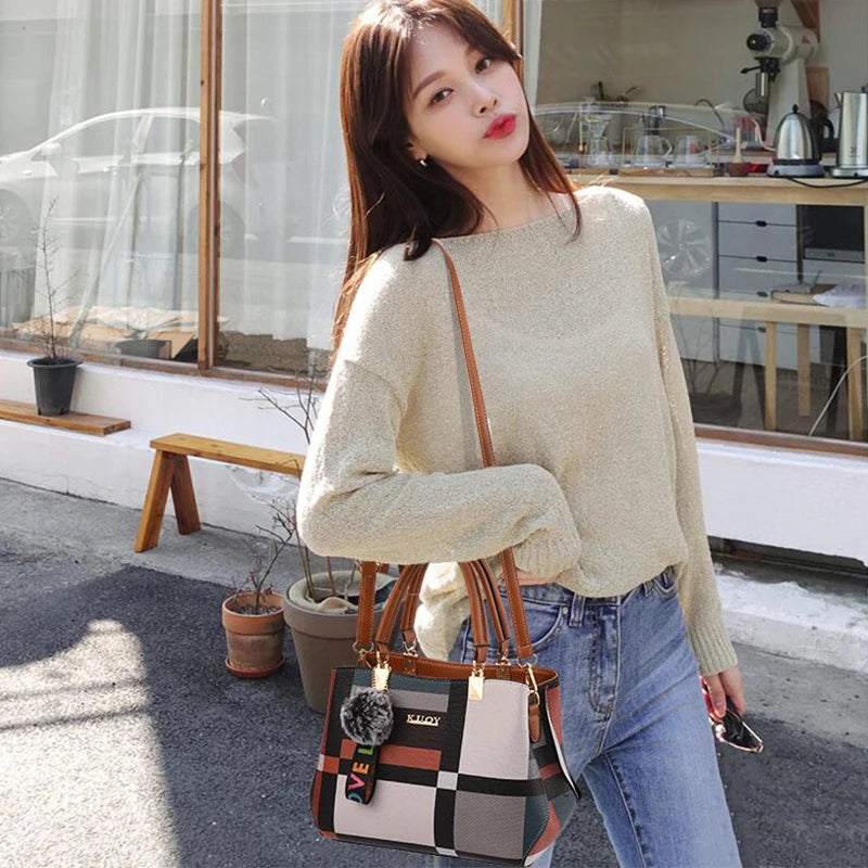 Luxury PU Leather Tote – Large Capacity Travel Shoulder Crossbody Bag for Women