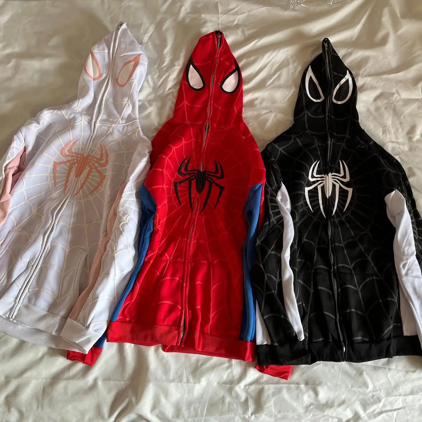 Spider Y2K Vintage Zip-Up Hoodie – Oversized Unisex Streetwear