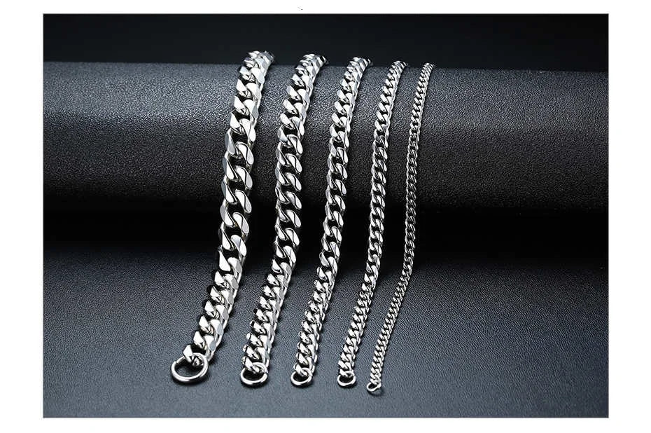 Stainless Steel Cuban Link Bracelet – Mens & Womens Unisex Jewelry
