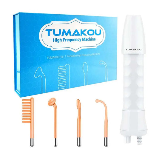 High Frequency Facial Wand – Portable Skin Care Machine with 4 Tube Attachments