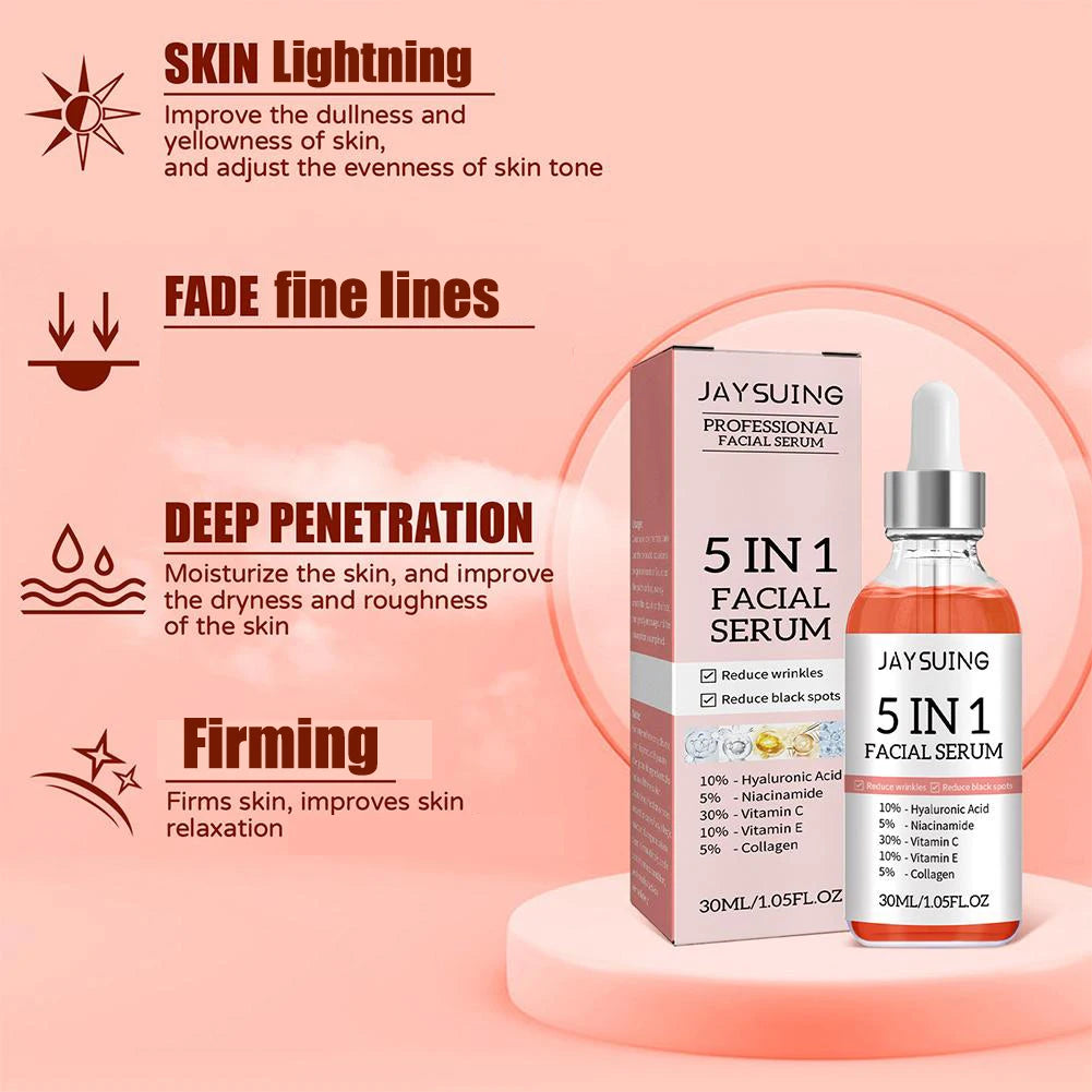5-in-1 Vitamin C Face Serum – Firming, Brightening & Pore Tightening