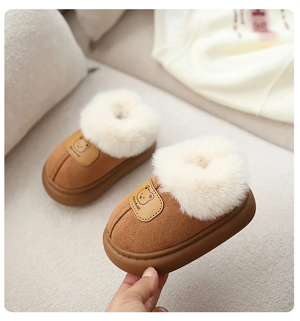 Cute Cartoon Winter Boots for Kids – Boys Girls Plush Warm Snow Boots Toddler Children's Shoes