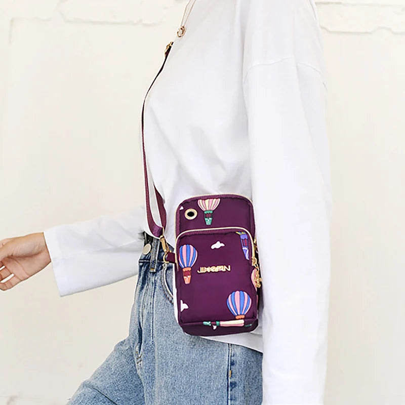 Waterproof Nylon Crossbody Bag – Small Messenger Shoulder Purse for Women
