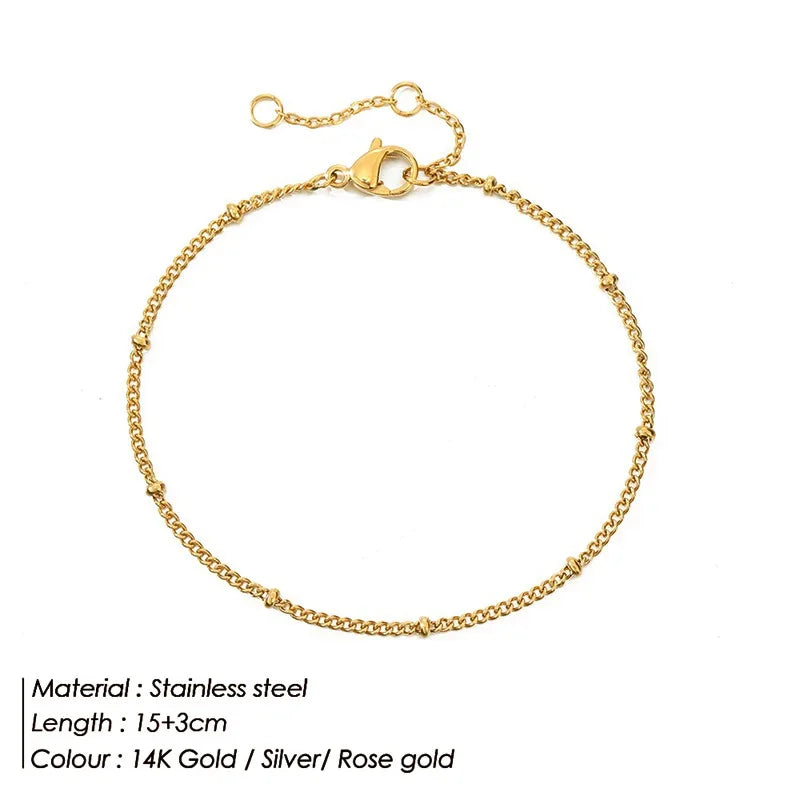 Gold Stainless Steel Twist Cuban Chain Bracelet – Women’s Jewelry Gift