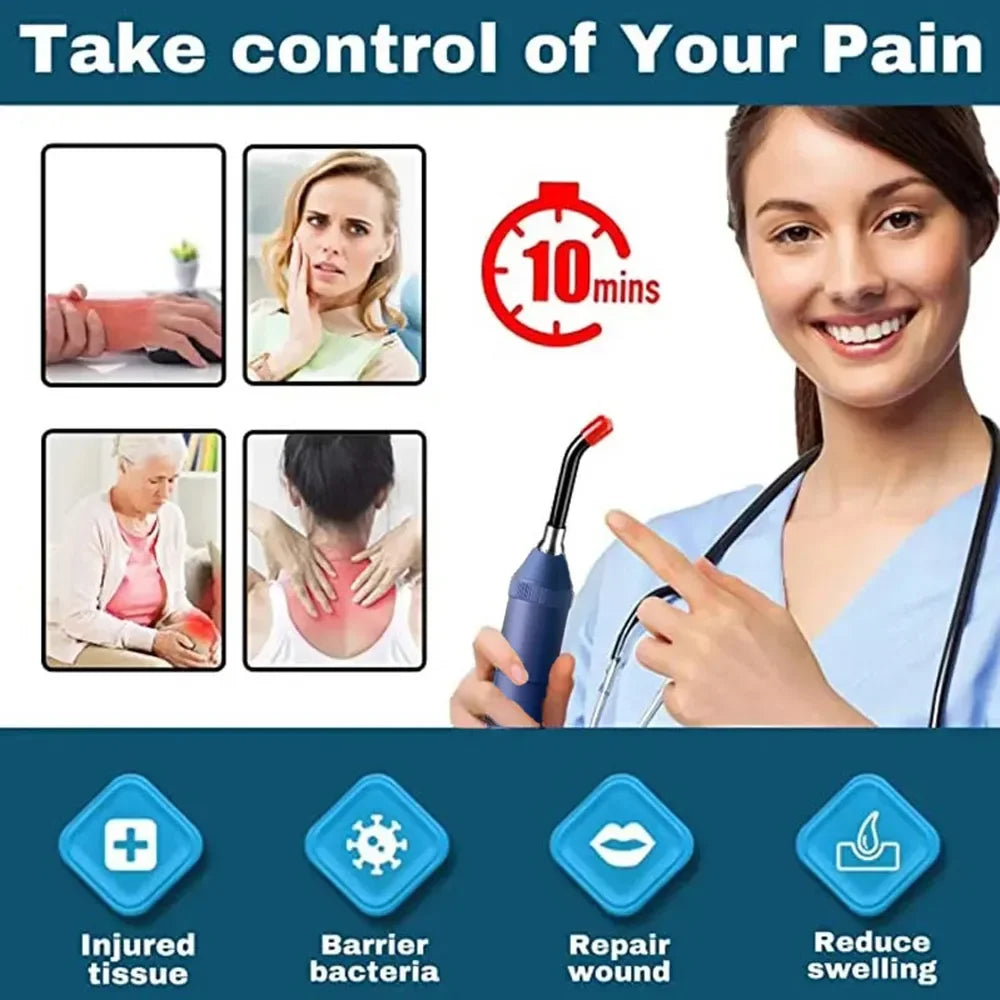 Red Light Therapy Device – Infrared Wand for Cold Sores, Canker Sores & Pain Relief | Multi-Area Treatment (Mouth, Nose, Ear, Knee, Feet, Hands, Ankle)