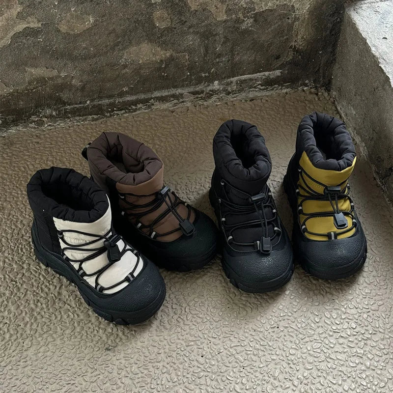 Children Winter Snow Boots – Waterproof Warm Cotton Shoes Boys Girls Outdoor Non-Slip School Boots