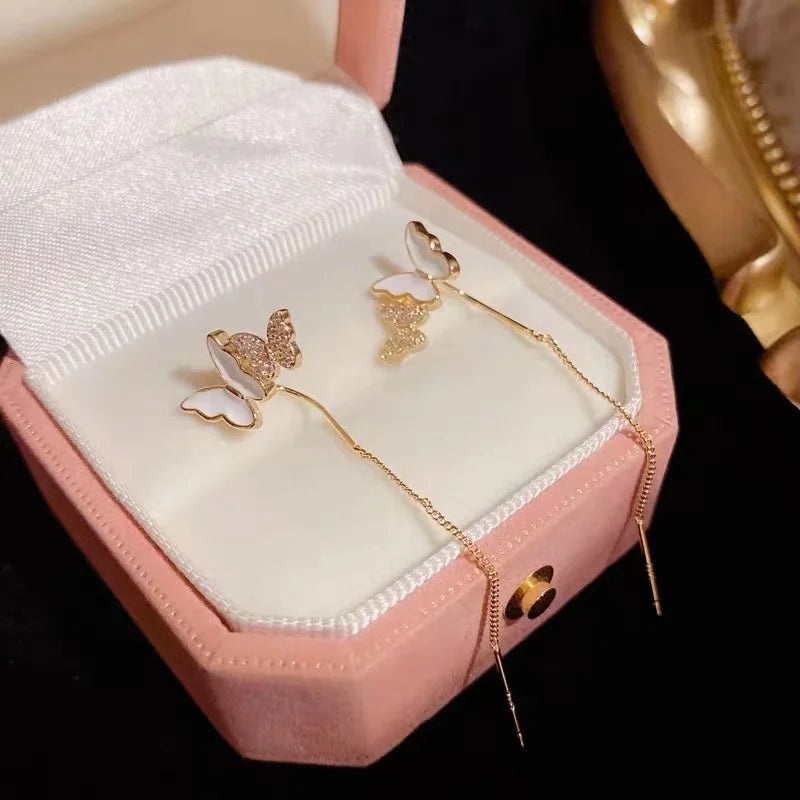 Rectangular Zircon Earrings – Elegant Women’s Wedding Jewelry