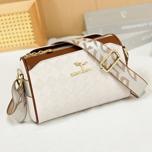 Luxury High-Quality Women’s Messenger Bag – Designer Checkered Trendy Shoulder Crossbody