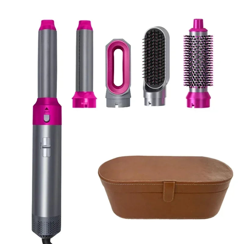 5-in-1 Professional Hair Dryer & Styling Tool – Blow Dryer, Straightener, Curler & Hot Comb