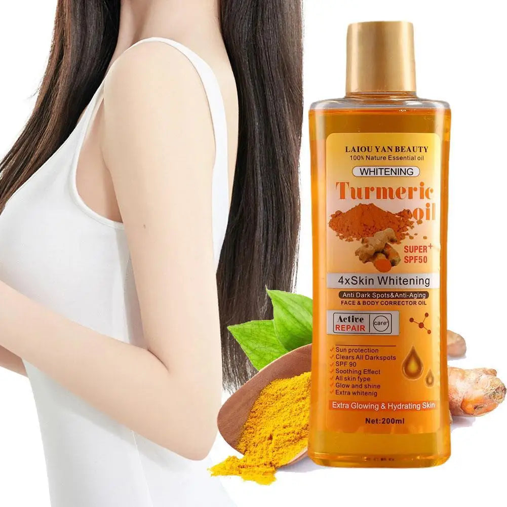 Turmeric & Ginger Essential Oil (200ml) – Deep Hydration, Nourishing & Smoothing Face & Skin Care