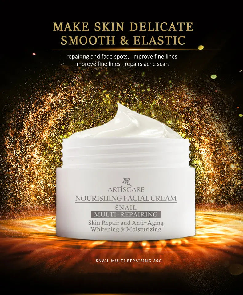 ARTISCARE Snail Repair & Peptide Facial Cream – 2PCS Moisturizing & Nourishing Skin Care Set